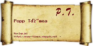 Popp Tímea névjegykártya